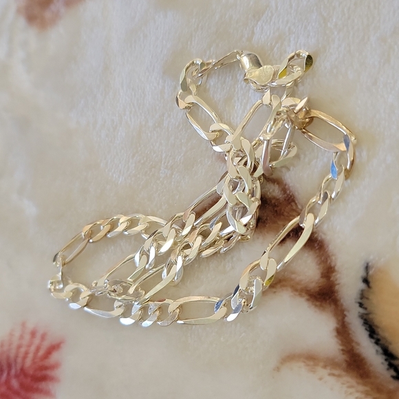 🖤 NEW!! 925 STERELING ITALY SILVER CHAIN NECKLACE CHOKER UNISEX MEN WOMAN - Picture 3 of 6